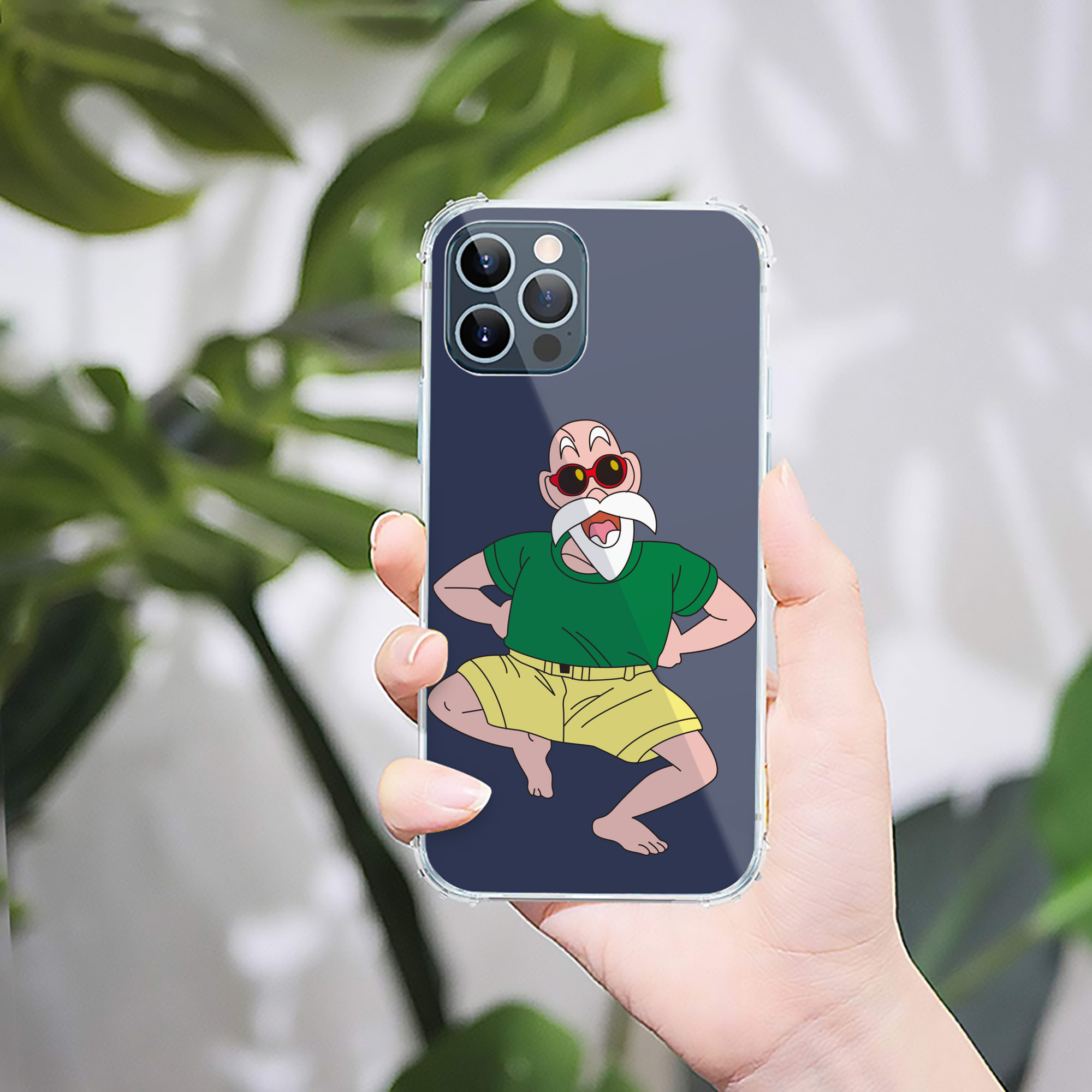（画像用） ドラゴンボール 亀仙人（かめせんにん） DRAGON BALL Master Roshi Kame Sennin 【iPhone 12シリーズ対応】透明スマホケース（クリアソフトケース）